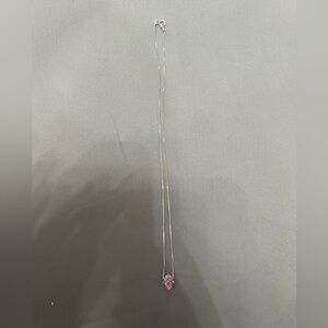 Pink hamsa necklace